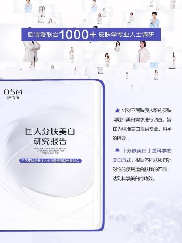 OSM欧诗漫发布《国人分肤美白研究报告》，开启分肤美白新时代